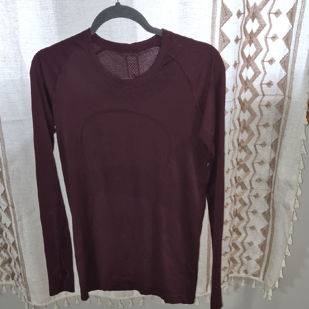 Lululemon Athletica Deep Burgundy Long Sleeve Tee